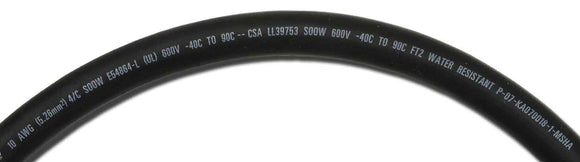 Wire Cord- Rubber Coated, 10 AWG, 4 Conductor  600v SOOW