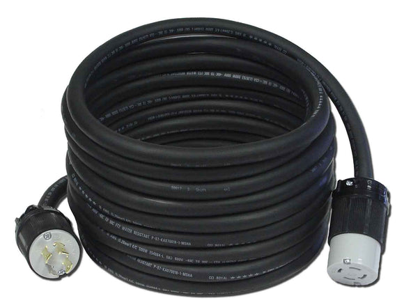 Generator Power Cord, 30 Amp, L14-30, 10 AWG copper 4 conductor