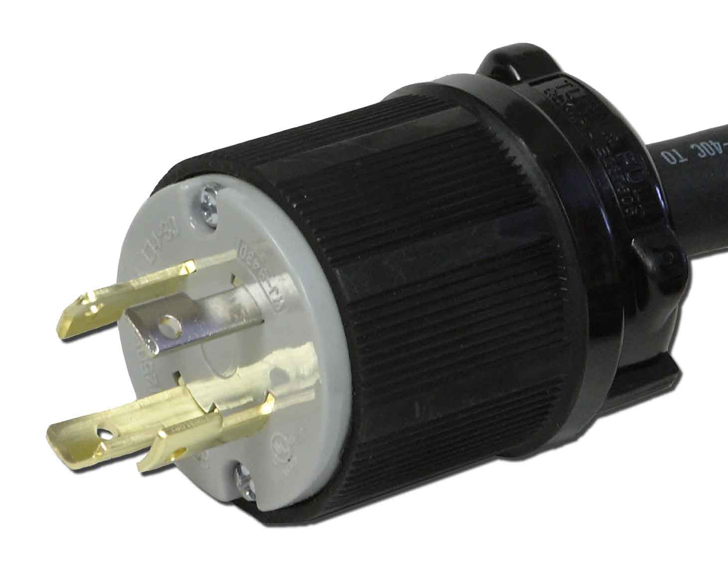 Generator-Verlängerungskabel 10 M, 30 A – NEMA L14-30 Stecker, 4-polig, Wetterfest, Gelb